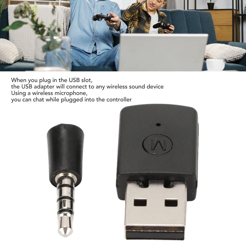 Pomya Bluetooth Adapter - USB Dongle for Controllers, 3.5MM Plug, Receiver and Transmitter - Image 2